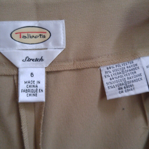 Equestrian Khaki Talbots Slacks - Picture 3 of 8